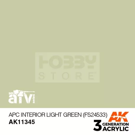 AK-Interactive - Acrylics 3rd generation APC Interior Light Green (FS24533) - akrilfesték AK11345