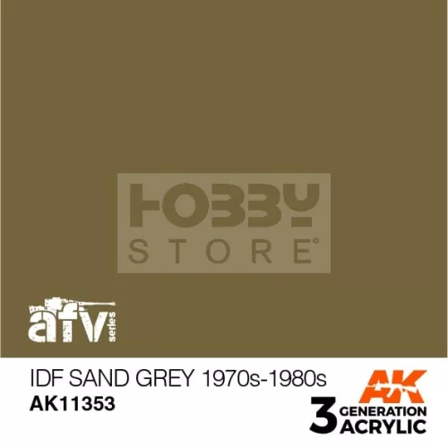 AK-Interactive - Acrylics 3rd generation IDF Sand Grey 1970s-1980s - akrilfesték AK11353