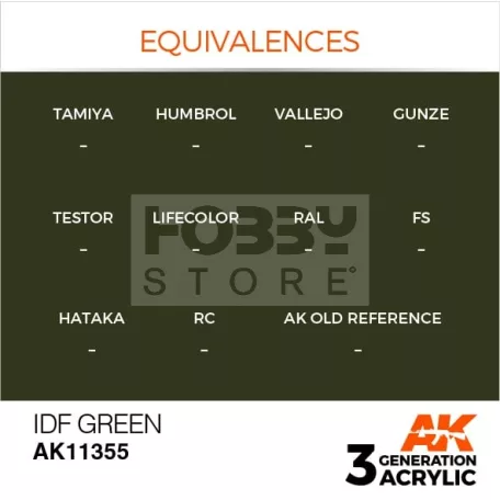 AK-Interactive - Acrylics 3rd generation IDF Green - akrilfesték AK11355