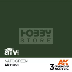   AK-Interactive - Acrylics 3rd generation NATO Green - akrilfesték AK11358