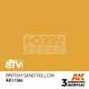 AK-Interactive - Acrylics 3rd generation British Sand Yellow - akrilfesték AK11362