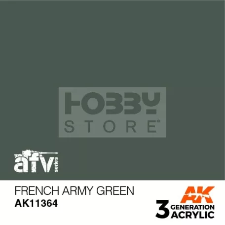 AK-Interactive - Acrylics 3rd generation French Army Green - akrilfesték AK11364