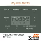 AK-Interactive - Acrylics 3rd generation French Army Green - akrilfesték AK11364