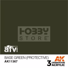   AK-Interactive - Acrylics 3rd generation Base Green (Protective) - akrilfesték AK11367