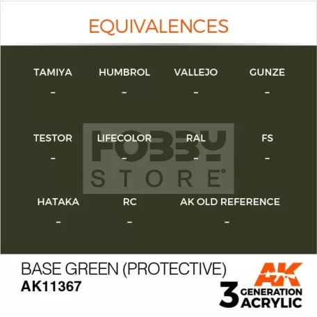 AK-Interactive - Acrylics 3rd generation Base Green (Protective) - akrilfesték AK11367