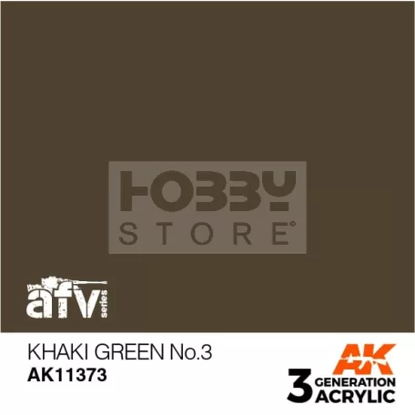 AK-Interactive - Acrylics 3rd generation Khaki green No.3 - akrilfesték AK11373