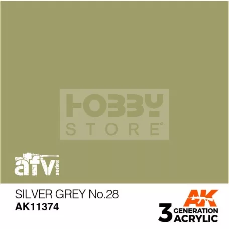 AK-Interactive - Acrylics 3rd generation Silver Grey No.28 - akrilfesték AK11374