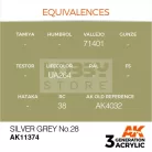 AK-Interactive - Acrylics 3rd generation Silver Grey No.28 - akrilfesték AK11374