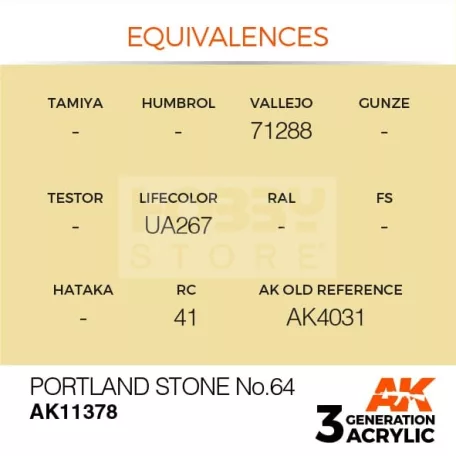 AK-Interactive - Acrylics 3rd generation Portland Stone No.64 - akrilfesték AK11378