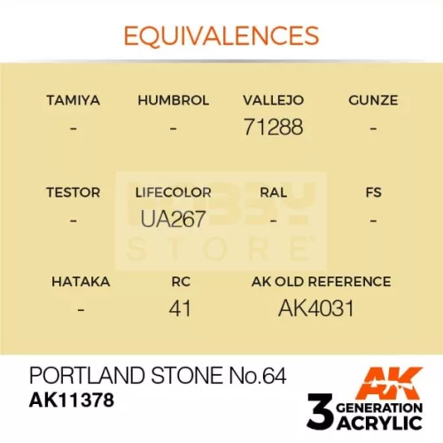 AK-Interactive - Acrylics 3rd generation Portland Stone No.64 - akrilfesték AK11378