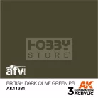 AK-Interactive - Acrylics 3rd generation British Dark Olive Green PFI - akrilfesték AK11381