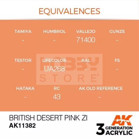 AK-Interactive - Acrylics 3rd generation British Desert Pink ZI - akrilfesték AK11382