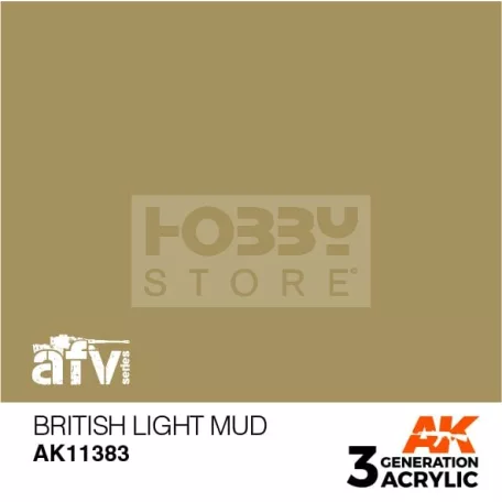 AK-Interactive - Acrylics 3rd generation British Light Mud - akrilfesték AK11383