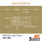 AK-Interactive - Acrylics 3rd generation British Light Mud - akrilfesték AK11383