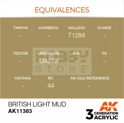 AK-Interactive - Acrylics 3rd generation British Light Mud - akrilfesték AK11383