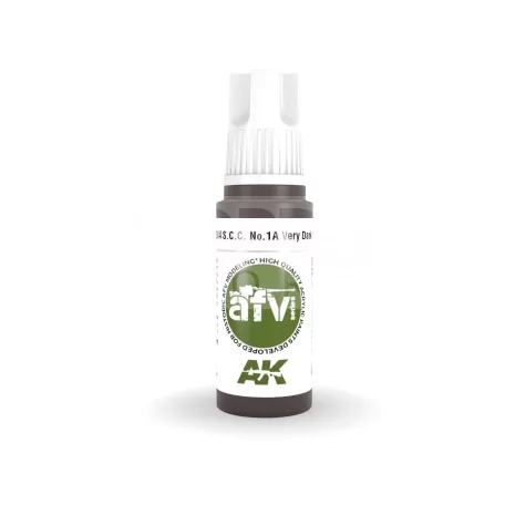 AK-Interactive - Acrylics 3rd generation S.C.C. No.1A Very Dark Brown - akrilfesték AK11384