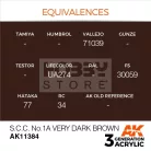 AK-Interactive - Acrylics 3rd generation S.C.C. No.1A Very Dark Brown - akrilfesték AK11384