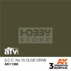   AK-Interactive - Acrylics 3rd generation S.C.C. No.15 Olive Drab - akrilfesték AK11386