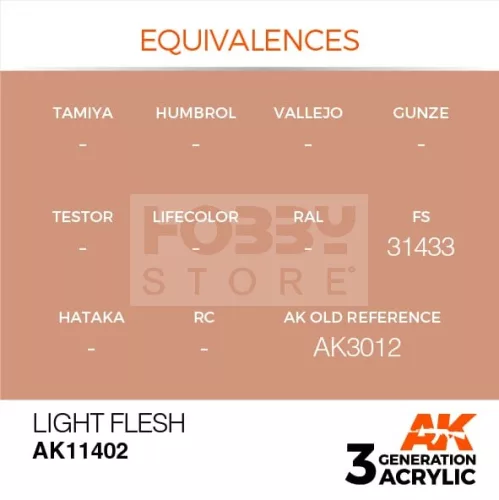 AK-Interactive - Acrylics 3rd generation Light Flesh - akrilfesték AK11402