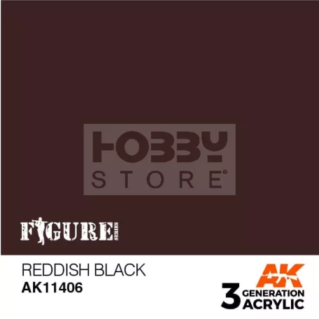 AK-Interactive - Acrylics 3rd generation Reddish Black  - akrilfesték AK11406