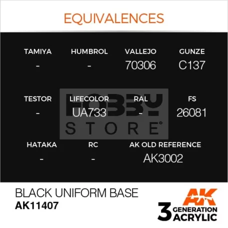AK-Interactive - Acrylics 3rd generation Black Uniform Base - akrilfesték AK11407