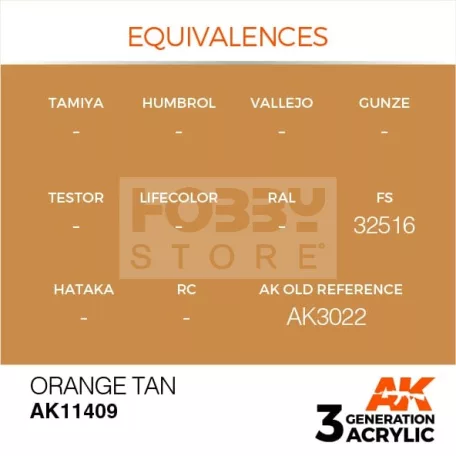 AK-Interactive - Acrylics 3rd generation Orange Tan - akrilfesték AK11409