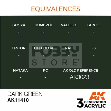 AK-Interactive - Acrylics 3rd generation Dark Green - akrilfesték AK11410