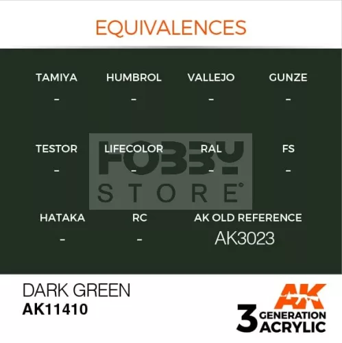 AK-Interactive - Acrylics 3rd generation Dark Green - akrilfesték AK11410