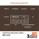 AK-Interactive - Acrylics 3rd generation Waffen Brown Grey - akrilfesték AK11416