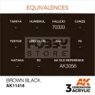 AK-Interactive - Acrylics 3rd generation Brown Black  - akrilfesték AK11418