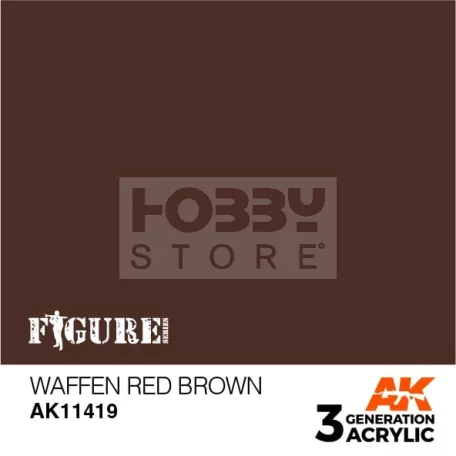 AK-Interactive - Acrylics 3rd generation Waffen Red Brown - akrilfesték AK11419
