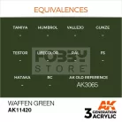 AK-Interactive - Acrylics 3rd generation Waffen Green - akrilfesték AK11420