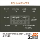AK-Interactive - Acrylics 3rd generation Field Grey Base #2 (Grey Uniform) - akrilfesték AK11423