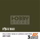 AK-Interactive - Acrylics 3rd generation Field Grey Base #1 (Green uniform) - akrilfesték AK11425