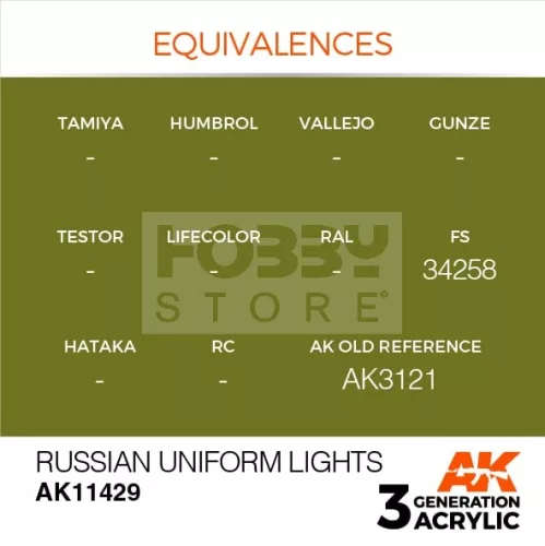 AK-Interactive - Acrylics 3rd generation Russian Uniform Lights - akrilfesték AK11429