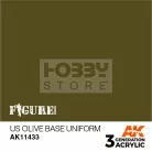 AK-Interactive - Acrylics 3rd generation US Olive Base Uniform - akrilfesték AK11433