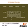 AK-Interactive - Acrylics 3rd generation US Olive Base Uniform - akrilfesték AK11433
