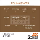 AK-Interactive - Acrylics 3rd generation Field Drab - akrilfesték AK11435