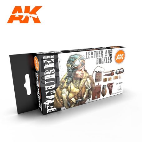 AK Interactive LEATHER AND BUCKLES festékszett AK11620