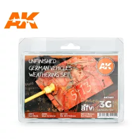   AK-Interactive UNFINISHED GERMAN VEHICLES WEATHERING SET - koszoló szett AK11651
