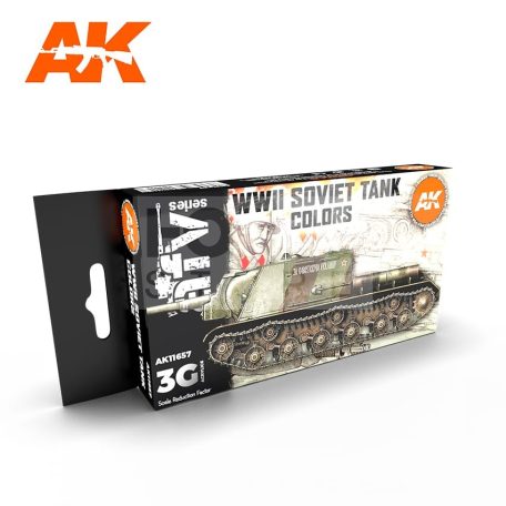 AK Interactive WWII SOVIET TANK COLORS festékszett AK11657