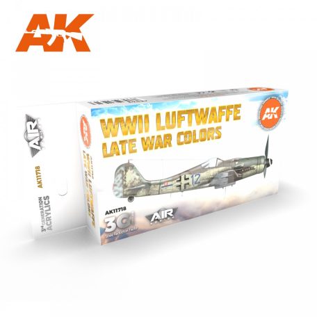 AK Interactive WWII LUFTWAFFE LATE WAR COLORS festékszett AK11718