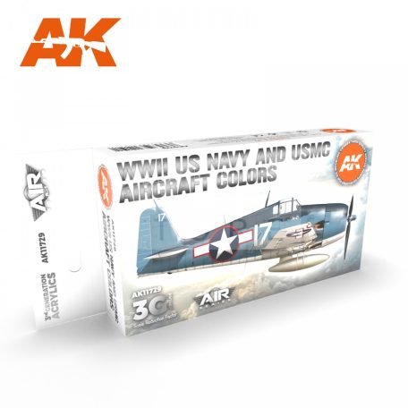 AK Interactive WWII US NAVY & USMC AIRCRAFT COLORS festékszett AK11729