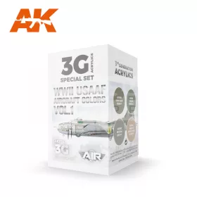   AK Interactive WWII USAAF AIRCRAFT COLORS VOL.1 festék szett AK11732