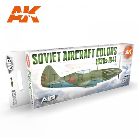 AK Interactive SOVIET AIRCRAFT COLORS 1930S-1941 festékszett AK11740