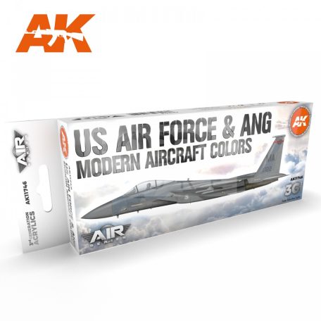 AK Interactive US AIR FORCE & ANG MODERN AIRCRAFT COLORS festék szett AK11746