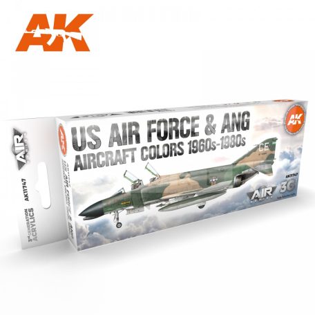 AK Interactive US AIR FORCE & ANG AIRCRAFT COLORS 1960S-1980S festék szett AK11747