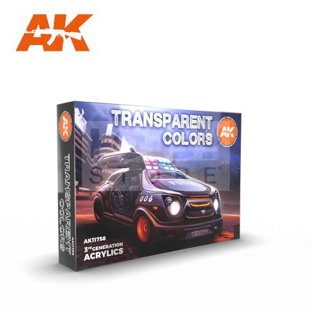 AK Interactive TRANSPARENT COLORS SET festék szett AK11758
