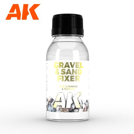 AK-Interactive GRAVEL AND SAND FIXER - Ragasztó dioráma textúrákhoz AK118