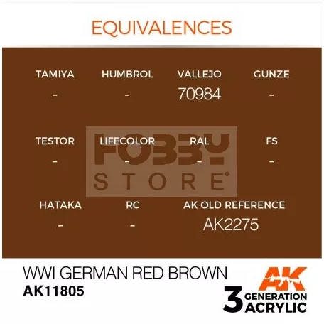 AK-Interactive Acrylics 3rd generation WWI German Red Brown AIR SERIES akrilfesték AK11805
